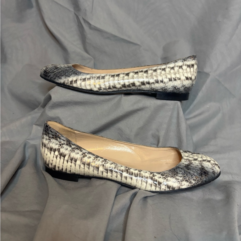 Manolo Blahnik Python Snakeskin Ballet Flats Size… - image 2